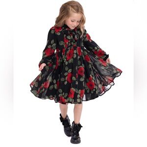 Girls Holiday Dress with Diaper Cover from Wonder Nation Size 18M
